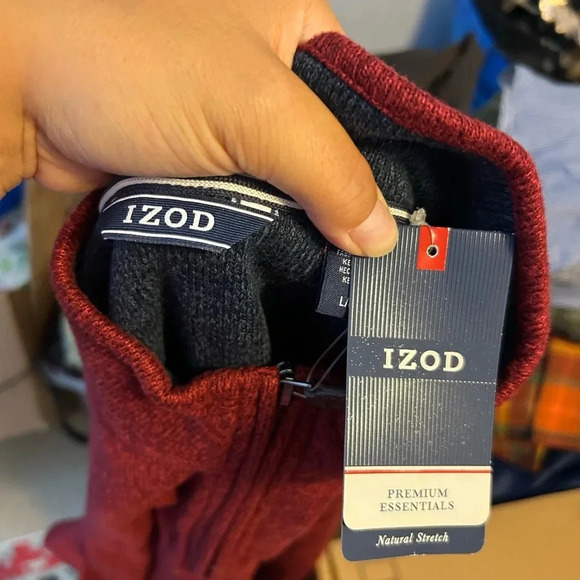 Nwt Izod Sweater Fleece 1/4 Zip - Picture 3 of 5